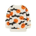 thumbnail image 1 of Kiijoy Toddler Boys Pumpkin Halloween Sweatshirt Cotton Long Sleeve Pullover Top, Sizes 2-3, 1 of 4
