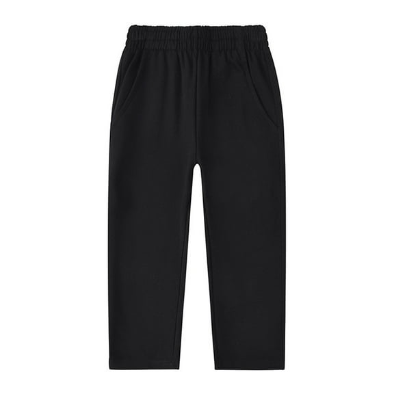 Kiijoy Toddler Boys School Uniform Pants Casual Pull On Straight Leg Pants, Sizes 1-2