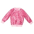 thumbnail image 1 of Kiijoy Toddler Boys Shiny Sequins Jacket Kids Glitter Zip-Up Bomber Jacket, Sizes 4-5, 1 of 7