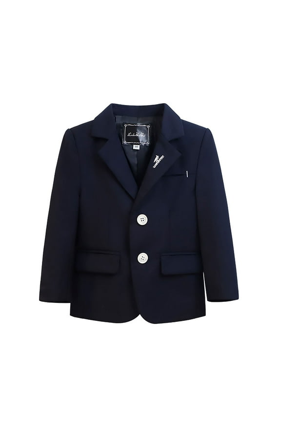 Toddler Boys Suit Jacket Long Sleeve Lapel Blazer Sport Coat for Kids, Sizes 4-5