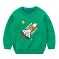 thumbnail image 1 of Kiijoy Toddler Boys Sweatshirt Rocket Print Crew Neck Pullover Top, Sizes 3-4, 1 of 5