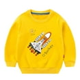 thumbnail image 1 of Kiijoy Toddler Boys Sweatshirt Rocket Print Crew Neck Pullover Top, Sizes 4-5, 1 of 5