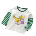 thumbnail image 1 of Kiijoy Toddler Boys T Shirt Bear Print Patchwork Long Sleeve T-Shirt Casual Undershirt Top, 1 of 3