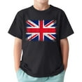 thumbnail image 1 of Kiijoy Toddler Boys T Shirt British Flag Printed Short Sleeve T-Shirt, Black, 1 of 3