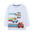 thumbnail image 1 of Kiijoy Toddler Boys T Shirt Car Print Graphic Tee Cotton Long Sleeve T-Shirt, Sizes 2-3, 1 of 8