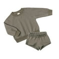 thumbnail image 1 of Kiijoy Toddler Boys Tracksuit Outfits Solid Sweatshirt Athletic Shorts Set, Sizes 4-5, 1 of 2