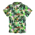 thumbnail image 1 of Kiijoy Toddler Boys Tropical Print Beach Shirt Short Sleeve Button Down Shirt, Sizes 4-5, 1 of 3