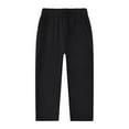 thumbnail image 1 of Kiijoy Toddler Boys Uniform Pants Pull On School Pants Casual Straight Leg Trousers, Black, Sizes 1-2, 1 of 2