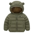thumbnail image 1 of Kiijoy Toddler Boys Winter Jacket Solid Warm Fleece Hooded Zip Up Down Coat, Sizes 2-3, 1 of 8