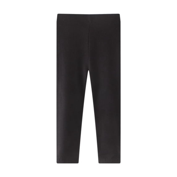 Kiijoy Toddler Girl's Leggings Casual Solid High Waisted Stretch Soft Pants Tights, Black, Sizes 1-2