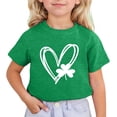 thumbnail image 1 of Kiijoy Toddler Girl's St. Patrick's Day T Shirt Short Sleeve Crewneck T-Shirt, Sizes 3-4, 1 of 3