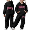 thumbnail image 1 of Kiijoy Toddler Girl's Sweatsuits Casual Letter Print Hoodie Sweatpants Outfits, Sizes 2-3T, 1 of 6