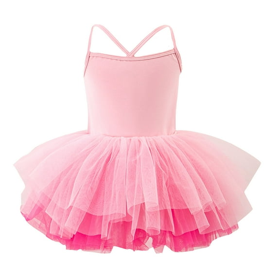 Kiijoy Toddler Girls Ballet Dance Dress Leotard Tutu Skirt Dancewear Performance Outfit, Sizes 4-5