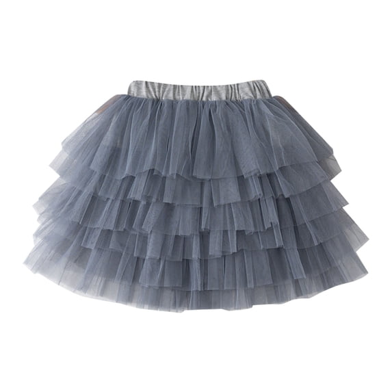 Kiijoy Toddler Girls Ballet Dance Tutu Skirt A Line Layered Princess Tulle Skirt, Grey