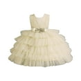 thumbnail image 1 of Kiijoy Toddler Girls Birthday Party Dress Flower Layered Princess Puffy Dress Ball Gown, 1 of 3