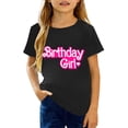 thumbnail image 1 of Kiijoy Toddler Girls Birthday Tee Letter Print Short Sleeve Crew Neck T-Shirt, Sizes 3-4, 1 of 3
