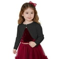 thumbnail image 1 of Kiijoy Toddler Girls Button Knit Cardigan Coat Cotton Solid Open Front Jacket, Sizes 3-4, 1 of 4