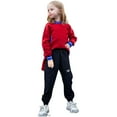 thumbnail image 1 of Kiijoy Toddler Girls' Cargo Pants Cotton Outdoor Hiking Pants Casual Active Joggers, Black, Sizes 2-3T, 1 of 6