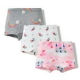 thumbnail image 1 of Kiijoy Toddler Girls Cartoon Boxer Briefs Underwear Boyshorts Panties, 3 Pack, Sizes 2-3, 1 of 2