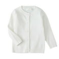 thumbnail image 1 of Kiijoy Toddler Girls Casual Sweater Coat Solid Color Fall Knit Button Cardigan, Sizes 2-3, 1 of 3
