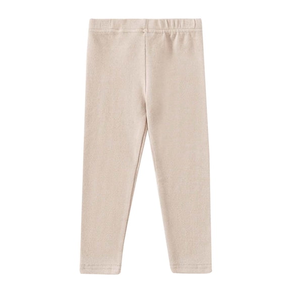 Kiijoy Toddler Girls Cotton Sleep Pants Solid Stretch Loungewear Pants, Sizes 0-8