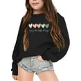 thumbnail image 1 of Kiijoy Toddler Girls Crew Neck Sweatshirt Hearts Print Fall Casual Pullover, Sizes 3-4, 1 of 5