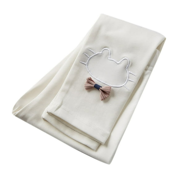 Kiijoy Toddler Girls Cropped Leggings Cartoon Cat Print Stretchy Tights Pants, Sizes 2-3