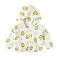 thumbnail image 1 of Kiijoy Toddler Girls Cute Cartoon Windbreaker Lightweight Hooded Jacket Outerwear, Yellow, 3-4 Years, 1 of 3