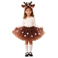 thumbnail image 1 of Kiijoy Toddler Girls Elk Mesh Tutu Skirt and Headband Dress-Up Party Outfits, Sizes 3-5, 1 of 3