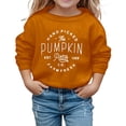 thumbnail image 1 of Kiijoy Toddler Girls Fall Sweatshirt Pumpkin Letter Crew Neck Pullover Top, Sizes 4-5, 1 of 3