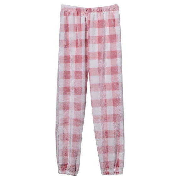Kiijoy Toddler Girls Flannel Sleep Pants Loose Soft Fuzzy Loungewear Pants, Sizes 8-9