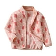 thumbnail image 1 of Kiijoy Toddler Girls Fleece Jacket Soft Cartoon Cute Zip Up Outerwear Coat, Sizes 4-5, 1 of 8