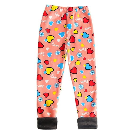 Kiijoy Toddler Girls Lined Leggings Soft Warm Tights Stretch Yoga Pants, Sizes 4-5