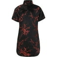 thumbnail image 1 of Kiijoy Toddler Girls Floral Short Sleeve Cheongsam Chinese Style Buckle Party Dress, Sizes 0-7, 1 of 3