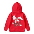 thumbnail image 1 of Kiijoy Toddler Girls Graphic Hoodie Casual Loose Hooded Sweatshirt Pullover Top, Sizes 3-4, 1 of 3