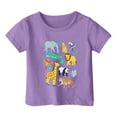 thumbnail image 1 of Kiijoy Toddler Girls Graphic T Shirt Animal Print Short Sleeved Kids Soft Casual T-Shirt, 1 of 3