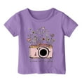 thumbnail image 1 of Kiijoy Toddler Girls Graphic T-Shirt Short Sleeve Crewneck T Shirt Summer Casual Tshirt, 1 of 3