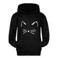 thumbnail image 1 of Kiijoy Toddler Girls Hoodie Cartoon Cat Graphic Casual Hooded Sweatshirt Pullover Top, 1 of 3