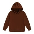 thumbnail image 1 of Kiijoy Toddler Girls Hoodie Cotton Solid Casual Hooded Sweatshirt Unisex Versatile Pullover, 1 of 3