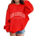 thumbnail image 1 of Kiijoy Toddler Girls Hoodie Los Angeles Print Casual Hooded Sweatshirt Pullover Hoody, 1 of 3