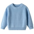 thumbnail image 1 of Kiijoy Toddler Girls Knit Sweater Winter Warm Soft Pullover Solid Casual Crew Neck Sweater, 1 of 7