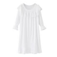 thumbnail image 1 of Kiijoy Toddler Girls Lace Ruffle Long Sleeve Nightgown Dress Sleepwear Nightdress, Sizes 3-12, 1 of 8