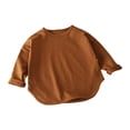 thumbnail image 1 of Kiijoy Toddler Girls Long Sleeve T-Shirt Soft Cotton Solid Basic T Shirt Top, Sizes 2-3, 1 of 2