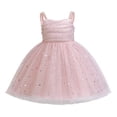thumbnail image 1 of Kiijoy Toddler Girls Mesh Shiny Pageant Dress Sleeveless Party Princess Dress Gown, Sizes 2-7, 1 of 8