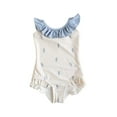 thumbnail image 1 of Kiijoy Toddler Girls One Piece Swimsuit Cute Ruffle Sleeveless Bathing Suit with UPF50+, 1 of 6