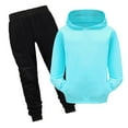 thumbnail image 1 of Kiijoy Toddler Girls Outfit Set Solid Color Hoodie Sweatpants 2 Piece Sweatsuit, Sizes 8-9, 1 of 3