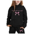 thumbnail image 1 of Kiijoy Toddler Girls Outfits Letter Print Hoodie and Joggers Sweatsuit Set, Sizes 2-3, 1 of 3