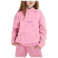 thumbnail image 1 of Kiijoy Toddler Girls Outfits Letter Print Hoodie and Joggers Sweatsuit Set, Sizes 2-3, 1 of 3