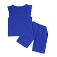 thumbnail image 1 of Kiijoy Toddler Girls Outfits Sleeveless Solid Vest Top and Shorts Set Summer Clothing Set, 1 of 4
