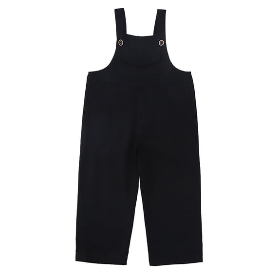 Kiijoy Toddler Girls Overalls Casual Solid Romper Sleeveless Adjustable Strap Jumpsuit